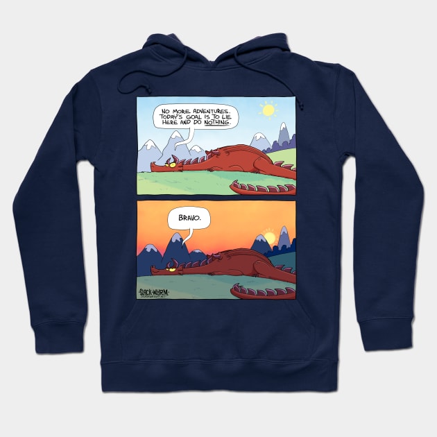 Do nothing today Hoodie by Slack Wyrm